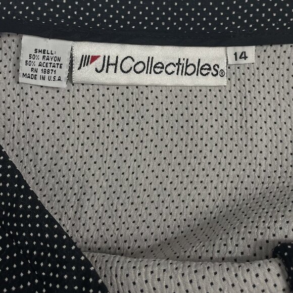 Vintage Womens JH Collectibles Skirt Size 14 Polka Dots Side Slit Runs Small - Picture 7 of 7